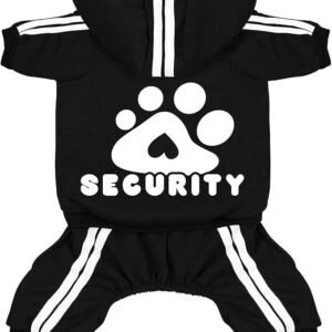 Dog Hoodie Security Clothes 4 Legs Jumpsuit Sweatshirt Hoodies Soft & Warm Dog Outfit Pullover Dog Winter Clothes Sweater for Small Medium Large Dogs Cats