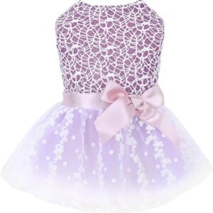 CuteBone Dog Birthday Dress Girl Puppy Skirt Tutu Cat Wedding Outfit Pet Party Clothes for Small Dogs Costume DD14XS